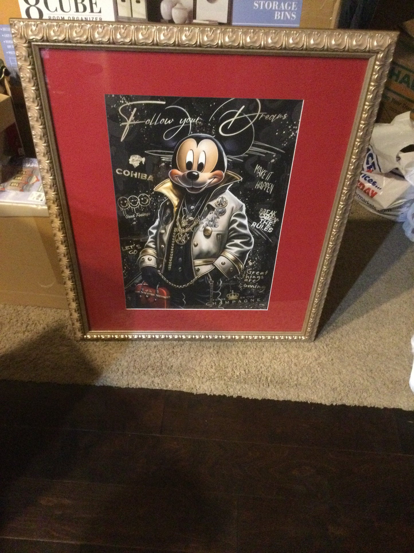 Mickey large and in charge wall art beautiful colors in a outstanding frame