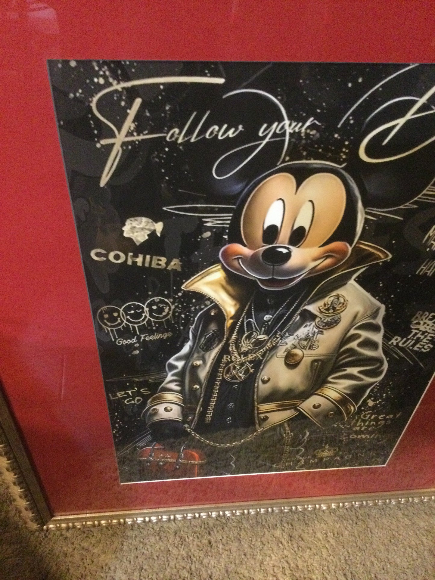 Mickey large and in charge wall art beautiful colors in a outstanding frame