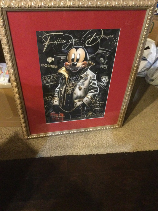 Mickey large and in charge wall art beautiful colors in a outstanding frame